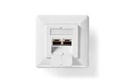 Nettverksutstyr - Nedis Network Wall Box | In-Wall | 2 port(s) | CAT6 - CCGB89200IV
