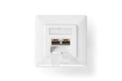 Nettverksutstyr - Nedis Network Wall Box | In-Wall | 2 port(s) | CAT7 - CCGB89260IV