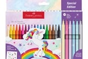 Skrive- & Tegneverktøy - Faber-Castell Felt-tip pen unicorn 18+6 + stickers - 554221