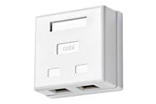 Socketer & bokser - Nedis - socket-outlet - 2 network sockets - white - CCGP89130WT