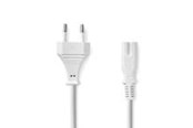 Strømkabel (intern) - Nedis Power Cable | Euro Male | IEC-320-C7 | Straight | Straight | Nickel Plated | 2.00 m - CEGL11040WT20