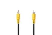 Skjermkabel - Nedis Composite Video Cable | Nickel Plated | 480p | 5.00 m | Round | PVC | Black - CVGL24100BK50