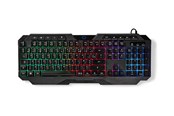 Tastatur - Nedis - keyboard - wired gaming - AZERTY - French - black - Gamingtastatur - Fransk - Svart - GKBD110BKFR