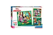 Puslespill - Clementoni Jigsaw Puzzle Super Color Square Mickey and Friends 3x48pcs. Gulv - 25298