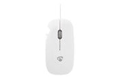 Mus - Nedis - mouse - USB - white - Mus - Optisk - 3 knapper - Hvit - MSWD200WT