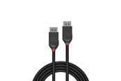Skjermkabel - Lindy Black DisplayPort 1.2 Cable - 0.5m - 36490