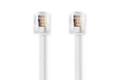 Nettverkskabel - Nedis Telecom Cable | RJ11 Male | RJ11 Male | 5.00 m - Hvit - TCGL90200WT50