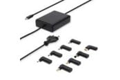  Bærbar PC - Lader - Nedis notebook-adapter | GaN | 100 W | 5 / 9 / 12 / 15 / 20 V DC | 3.0 / 5.0 A - NBAU100110BK