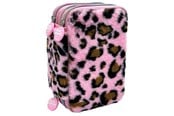 Skole - Tinka Triple Pencilcase - Leopard Rosa - 8-804206