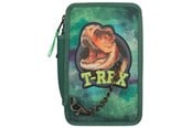 Skoleutstyr - Depesche Dino World - T-rex - Triple Pencil Case - Green with Chain - 412506