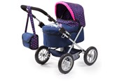 Dukker, Bamser & Utstyr - Bayer Design Doll's Pram Trendy - Dark Blue - 13054AA