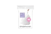Rengjøring - Simplehuman Kode M tilpassede søppelposer, pakke med 20, hvit - CW0173