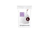 Rengjøring - Simplehuman Kode L tilpassede søppelposer, pakke med 20, hvit - CW0405