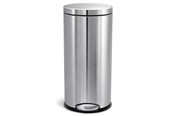 Avfallssortering - Simplehuman 30L rund pedalbøtte, børstet rustfritt stål - CW1810