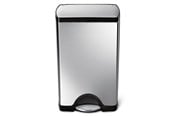 Avfallssortering - Simplehuman 38L rektangulær pedalbøtte, børstet rustfritt stål - CW1814