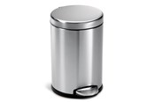 Avfallssortering - Simplehuman 4,5L rund pedalbøtte, børstet stål - CW1852CB