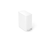 Avfallssortering - Simplehuman 5L slank pedalbøtte, hvitt rustfritt stål - CW2102
