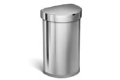 Avfallssortering - Simplehuman 45L halvrund sensor søppelbøtte, børstet - ST2009