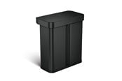 Avfallssortering - Simplehuman 58L (34/24), rektangulær sensor søppelbøtte med stemmestyring, svart - ST2043