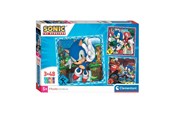 Puslespill - Clementoni Jigsaw Puzzle Super Color Square Sonic 3x48pcs. Gulv - 25320
