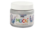 Kreative leker - Creativ Company Mucki Finger Paint - Silver Metallic 150ml - 34752