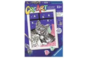Kreative leker - Ravensburger CreArt Painting by Numbers - Sleepy Kittens - 202133