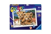 Kreative leker - Ravensburger CreArt Painting by Numbers - Little Lion Cubs - 236169