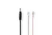 Strømkabel (intern) - Nedis Power Cable | F1 | DC Female | Straight | Straight | Copper | 2.00 m - WCPC2012BK