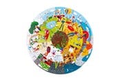 Puslespill - Bigjigs Wooden Seasons Floor Puzzle Round 50 pcs. Tre - 33003