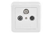 Tilbehør - Nedis wall plate box - SWBX100WT