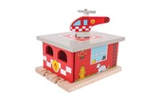 Treleker - Bigjigs Wooden Rails - Fire Station - BJT262
