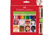 Skrive- & Tegneverktøy - Faber-Castell Colour pencil triang. 24+3 w. skintones - 511515