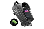 Sykkelutstyr - Rockbros B68 Bike Pannier for Frame - Armored - with Phone Pocket and Cover - 1.7L - Black - Rockbros-B68