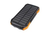 Nødlader - Choetech B658 Solar power bank 2x USB 10000mAh Qi 5W (black-orange) - 10000 mAh - B658