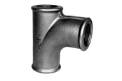Gjengede beslag - +GF+ flow tee 90° black 2'' - 770131105