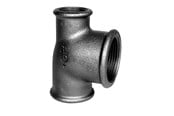 Gjengede beslag - +GF+ tee 90° black reduced 1 1/4-1 1/2-1'' - 770130160