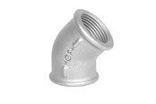 Gjengede beslag - +GF+ short angle 45° galvanized 2 1/2'' socket-socket - 770120210