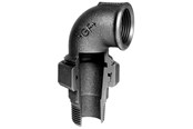Gjengede beslag - +GF+ angle union 90° black 2'' sleeve nipple - 770098109