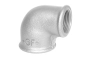 Gjengede beslag - +GF+ angle 90° galvanized reduced 2-1 1/4'' socket-socket - 770090229