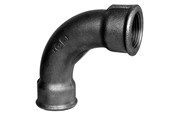 Gjengede beslag - +GF+ long bend 90° black 2'' socket-socket - 770002109