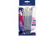 Hobbyartikler - Faber-Castell Brush round 3x and flat 3x on BC - 282891
