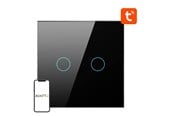 Smarthus - Avatto Smart Light Switch ZigBee ZTS02-EU-B2 2 Way TUYA (black) - ZTS02-EU-B2