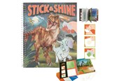 Kreative leker - Dino World Colouring Book Stick & Shine - 412473