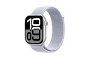 Smartklokke, Smartwatch & Sportsklokke - Apple Watch Series 10 GPS 46mm - Silver Aluminium Case with Blue Cloud Sport Loop - MWWN3QN/A