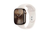 Smartklokke, Smartwatch & Sportsklokke - Apple Watch Series 10 GPS + Cellular 46mm - Gold Titanium Case with Starlight Sport Band - S/M - MWYX3QN/A