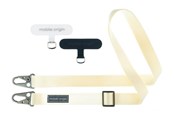 Mobil - Andre tilbehør - Mobile Origin Lanyard tape 25mm - White - 84 - 165cm - LYT-UNI-WHT