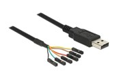 Nettverksadapter - DeLOCK Converter USB 2.0 > Serial-TTL 6 pin pin header connector individually 1.8 m (5 V) - 83786