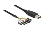 Nettverksadapter - DeLOCK Converter USB 2.0 > Serial-TTL 6 pin pin header connector individually 1.8 m (3.3 V) - 83787