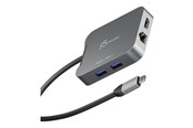 Dokkingstasjon - j5create 5-in-1 USB-C Travel Adapter (with Ethernet and 140W PD) - JCD3191-N