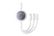 USB - Baseus Free2Draw 3-in-1 USB to micro USB+Lightning+USB-C cable 3.5A 1.1m (white) - P10368700211-01